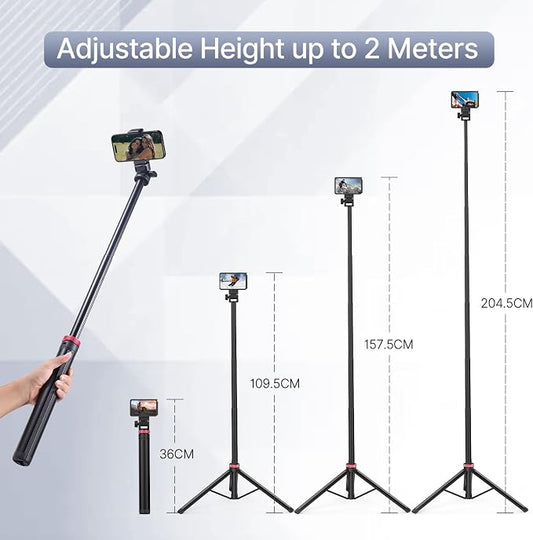 ULANZI MT-79 Extendable Tripod Aluminum, 360° Ball Head Camera Phone Tripod - Image 2