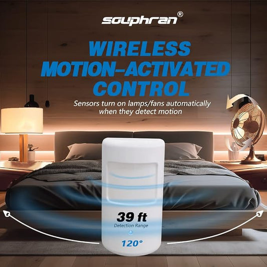 Upgraded Plug-in Motion Activated Light Control, Souphran Wireless Motion - Image 2