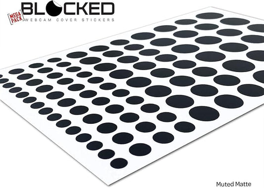 BLOCKED Stackable Webcam/Camera Vinyl Covers | 95 Low-Tack Restickable Webcam - Image 2