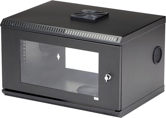 StarTech.com 2-Post 6U Wall Mount Network Cabinet w/ 1U Shelf, Ships Fully - Image 2