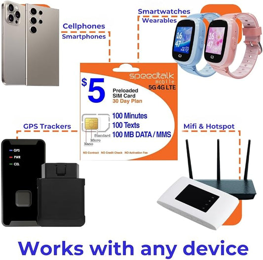 SpeedTalk Mobile $5 Prepaid Wireless Pay Go Plan - Image 2