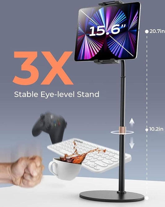 LISEN for iPad Stand for Desk Portable Monitor Adjustable Tablet Stand - Image 2