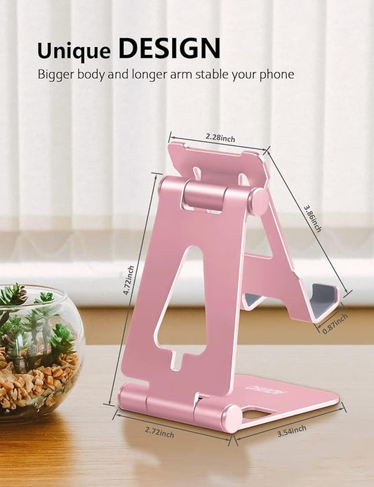 Cell Phone Stand for Desk, Adjustable Desktop Phone Holder Stand, Foldable - Image 2