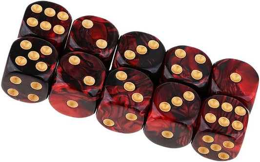 20PCS Polyhedral Dice D6 Dice 16mm Acrylic 6 Sided Dice Game Dice - Image 2