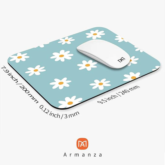 Square Mouse Pad Little Daisy, Personalized Premium-Textured Custom Mouse Mat - Image 2