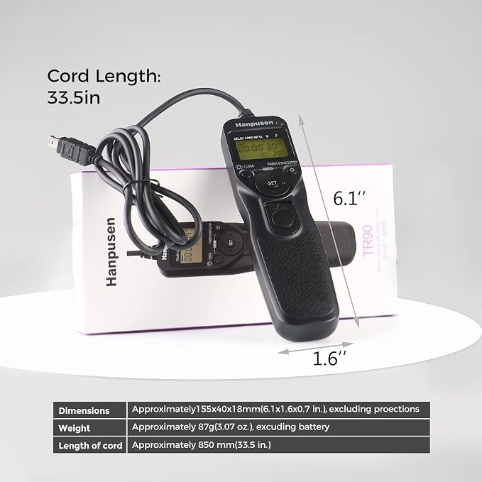 Camera Wired Timer Shutter Release, Camera Intervalometer Shutter Release Cords - Image 7