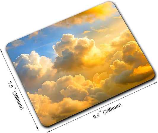 Aesthetic Gold Clouds Mouse Pads - Image 2