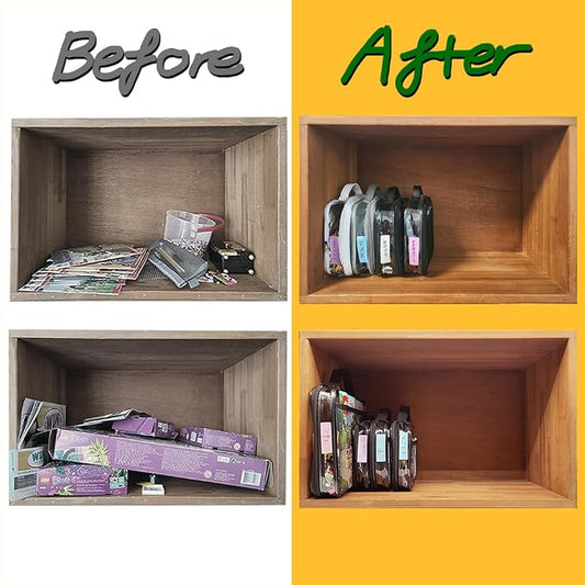 holay 4 Packs PVC Zippered Blocks Set, Board game Storage Organizer Case - Image 2