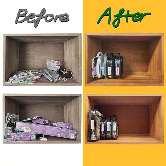 holay 4 Packs PVC Zippered Blocks Set, Board game Storage Organizer Case - Image 2