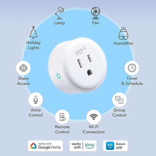 Geeni Dot Smart Plug with 2.4GHz WiFi Connectivity – 2-Pack Compact, - Image 2