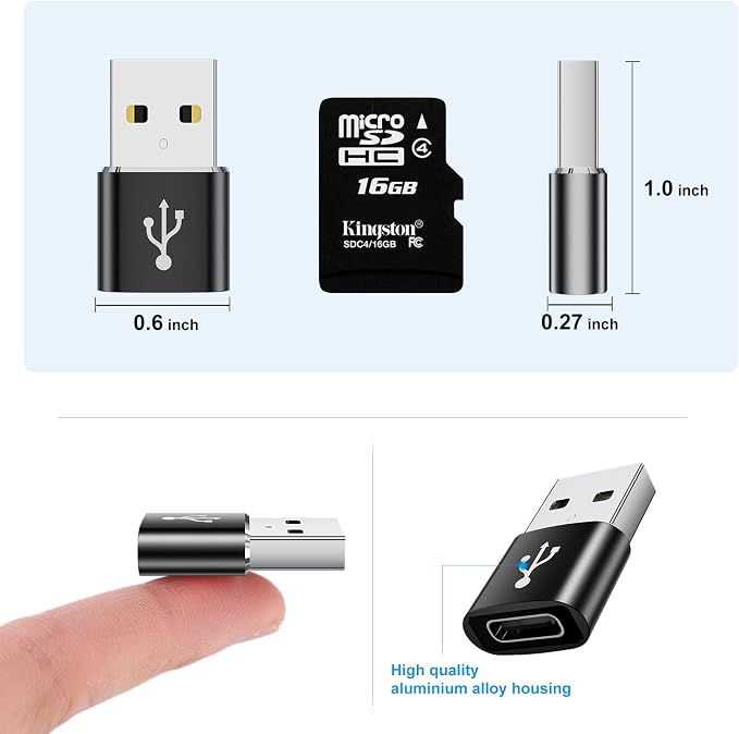 USB to USB C Adapter 8 Pack, USB to Type C Adapter, USBA Charger Type-C Fast - Image 7