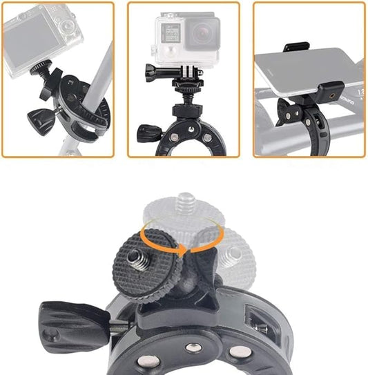 UTEBIT Camera Mount Clamp, Umbrella Clamp Motorcycle Camera Pole Mount Desk - Image 2