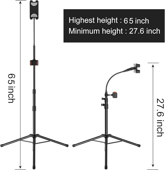 Tripod Stand for Ipad, Gooseneck 65-inch Floor Stand for Tablet, Floor Stand - Image 2