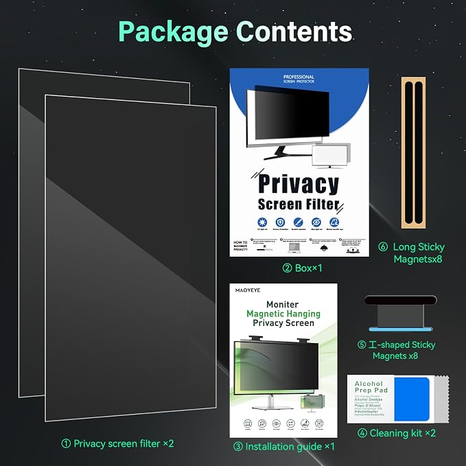 Magnetic 23.8 Inch Computer Privacy Screen - Image 9