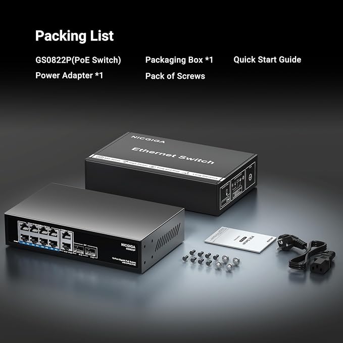12 Port Gigabit PoE Switch Unmanaged - Image 6