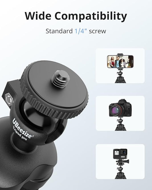 UBeesize Flexible Mini Phone Tripod, Portable and Adjustable Camera Stand Holder - Image 2