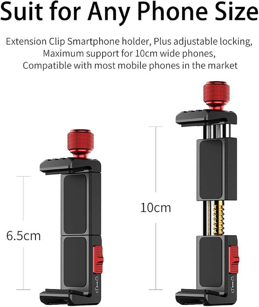 Cell Phone Tripod Mount, ULANZI ST-14 Smartphone Tripod Mount Adapter Aluminum - Image 2