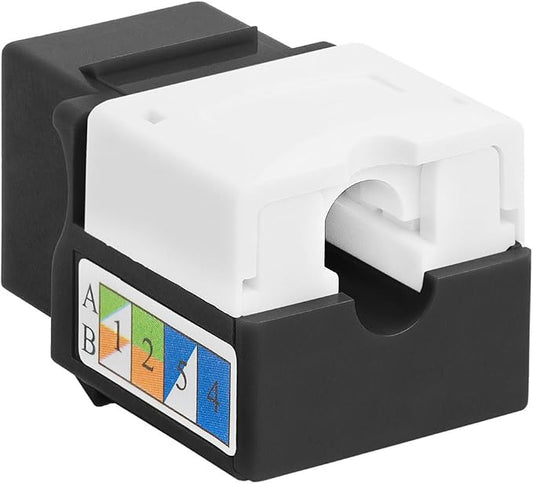 Cmple - RJ45 Keystone Jack 90 Degree Cat5e Keystone Jack Insert Punch Down RJ45 - Image 2