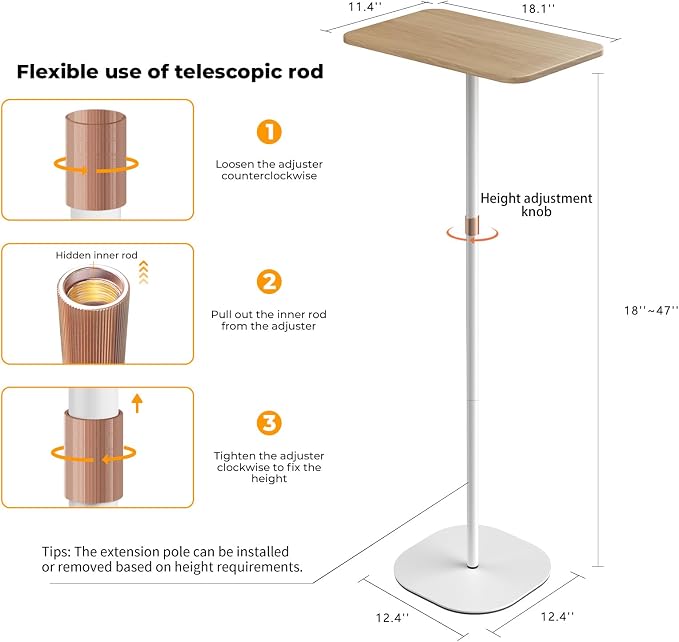 Portable Laptop Floor Stand, Bedside/Sofa Table - Image 7
