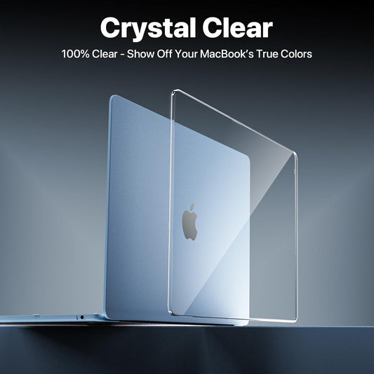 Crystal Clear Hard Shell Case for MacBook Air 15-Inch – M5/M4/M3/M2 (2023–2026)