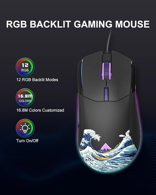 COSTOM Womier G705 USB Wired Gaming Mouse - Image 2