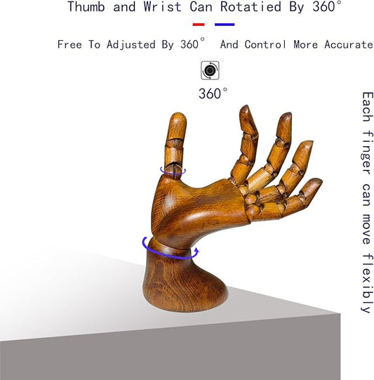 Wooden Hand, Wooden Mannequin, Antique Finish Wood Hand, Hand Model - Image 2