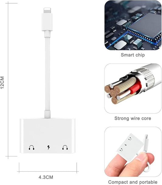 3in1 Lighting to 3.5mm, Headphone Adapter - Image 2