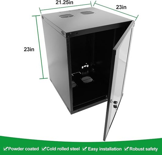 9U Server Cabinet Wall Mount Rack Enclosure - Image 2