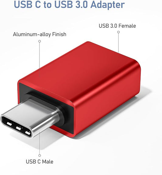 Basesailor USB C to USB Adapter 3Pack, Type C Thunderbolt 4 Converter, USBC - Image 2