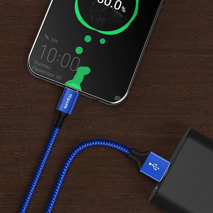 Long USB C Cable, etguuds Fast Charging USB A to Type C Charger Cable Braided - Image 7