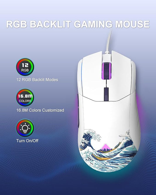 COSTOM Womier G705 USB Wired Gaming Mouse - Image 2