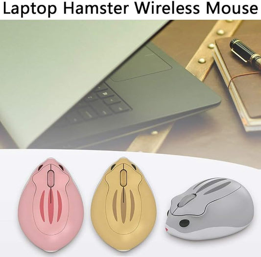 2.4GHz Wireless Mouse Cute Hamster Shape Less Noice Portable Mobile Optical - Image 2