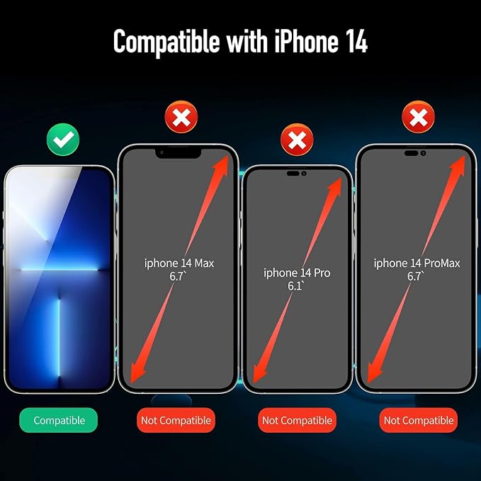 MOCOLL 2PCS for iPhone 14 Screen Protector 6.1 inch Anti Blue Light HD Clear - Image 9