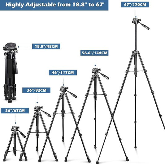 UBeesize 67” Camera Tripod - Image 2