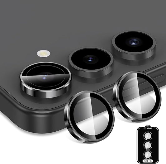 for Samsung Galaxy S24 FE Camera Lens Protector, Individual Metal Ring Tempered - Image 2