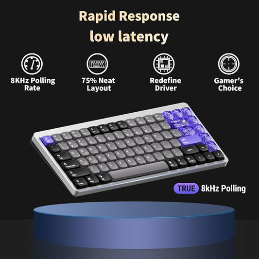 nuphy Air75 HE Rapid Trigger Wired Custom Magnetic Gaming Keyboard, RGB HotSwap - Image 2