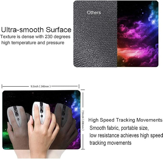 Mouse Pad, Gaming Mouse Pad, Galaxy Mouse Pad, Aurora Light Pattern Green and - Image 3