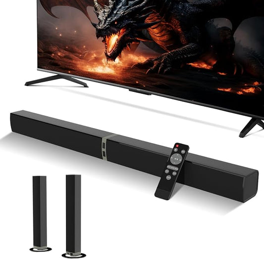 MZEIBO Sound Bar for Smart TV,80W Detachable Bluetooth Soundbar - Image 2