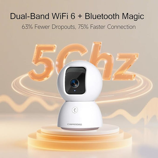 5G Security Camera Indoor 3-Pack, No-Monthly-Fee AI Tracking Facial Recognition - Image 2