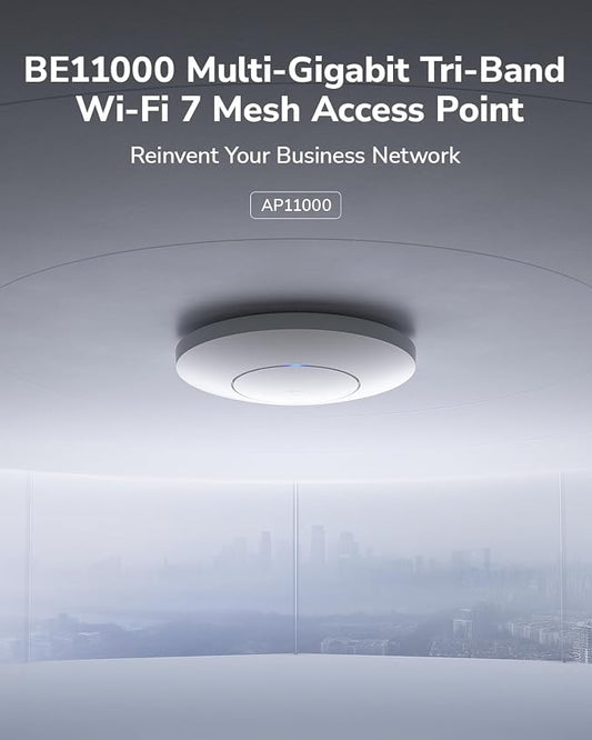 Cudy BE11000 Tri-Band Wi-Fi 7 Wireless Access Point, WiFi AP, 1 x 10GB SFP+ Port - Image 2