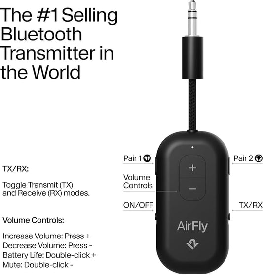 Twelve South AirFly Pro | Bluetooth Wireless Transmitter/Receiver Adapter - Image 2