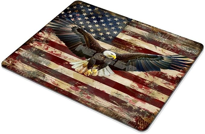 Square Mouse Pad Eagle and National Flag-1, Gaming Mouse Pads - Image 6