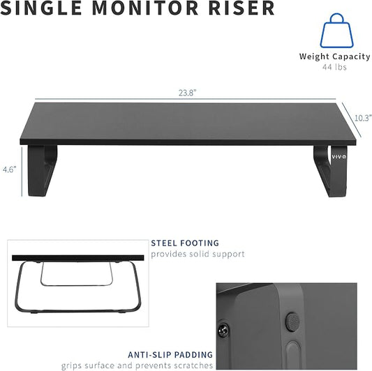 VIVO Monitor and Laptop Stand, 24 inch Desktop Riser, STAND-V000D - Image 2