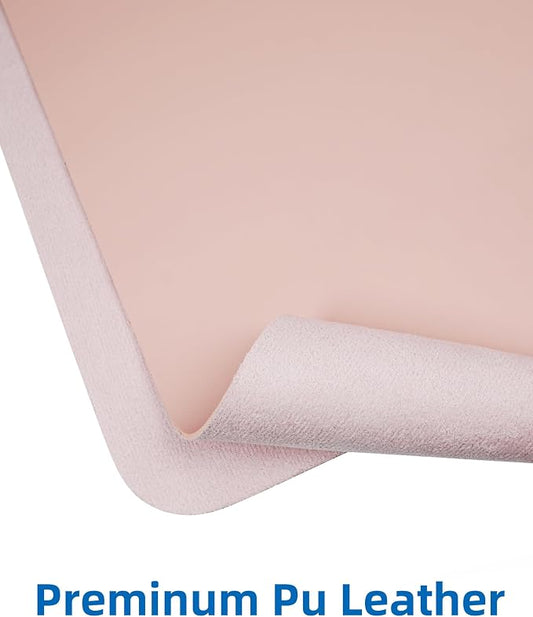 Leather Desk Pad Blotter, Mouse Pad, Office Desk Mat, Non-Slip PU Leather Desk - Image 2