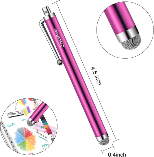 10 Pack Stylus Pens for Touch Screens, Mesh Fiber Tip Stylus Pens for ipad - Image 2