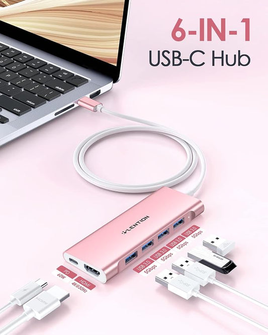 LENTION 3.3FT Long Cable USB C Multiport Hub - Image 2