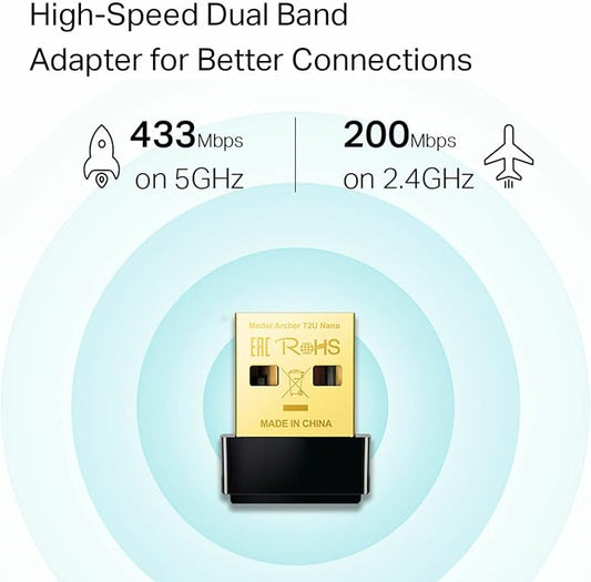 TP-Link Nano AC600 USB WiFi Adapter- 2.4G/5G Dual Band Wireless Network - Image 2