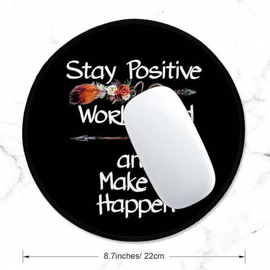 ITNRSIIET Round Mouse Pad with Stitched Edge Premium-Textured Waterproof - Image 2