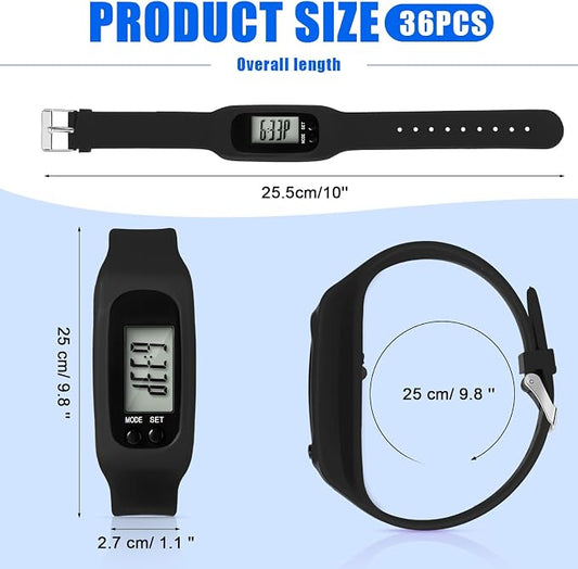 Geyoga Pedometer for Walking Steps and Miles Pedometer Watch Silicone Steps - Image 2