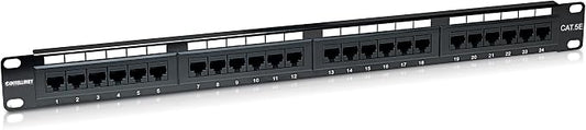 Intellinet 24 Port Cat5e Network Patch Panel Wall Mount– 1U Rack Height - Image 2